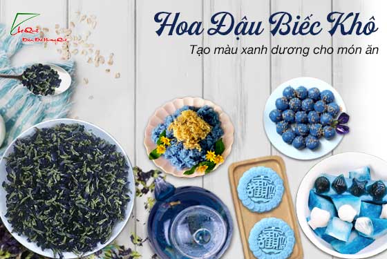 các món ăn từ hoa đậu biếc màu xanh dương